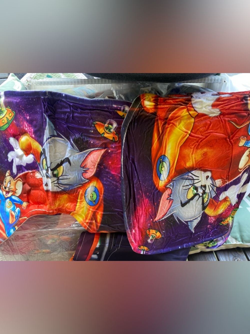 4pc bathroom set Cartoon Space Mouse Print - Picture 2 of 3